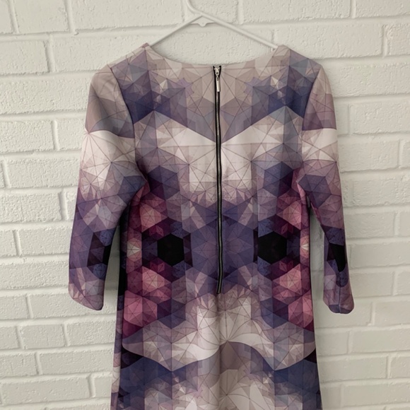 Bar II Geometric Purple Dress - Picture 3 of 5